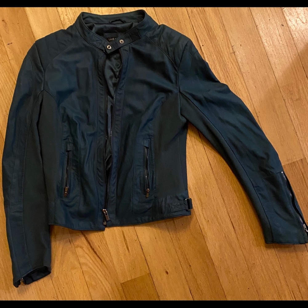 Leather moto jacket